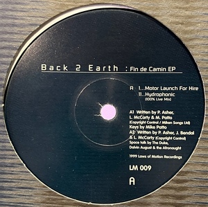 Back 2 Earth - Fin De Camin EP / クリアな音色の人気エレクトリック・ラテン・ジャズ「Motor Launch For Hire」収録！