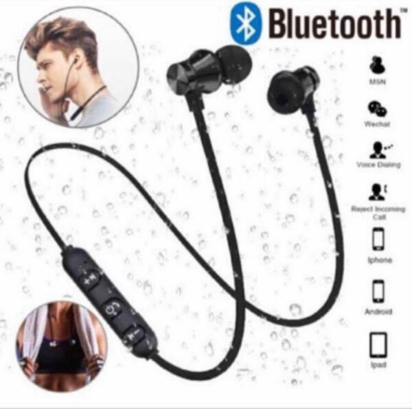 ワイヤレスイヤホン Bluetooth 4.0 シルバー 専用ケース付き