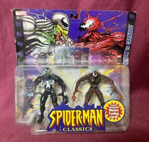 '01 TOYBIZ[SPIDER-MAN CLASSICS]VENOM vs CARNAGE action фигурка venom машина ne-jiMARVEL COMICS Человек-паук 