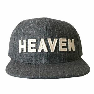 送料無料、キャップ、CAP,レトロ、ストライプHEAVENキャップ　GY