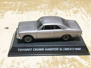 ∵ KONAMI コナミ 絶版名車コレクション vol.7 TOYOPET CROWN HARDTOP SL (MS51) 1968 1/64 トヨタ クラウン シルバー ミニカー