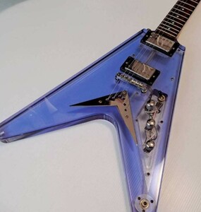 JUNO アクリルギター フライングV スケルトン エレキ Caparison