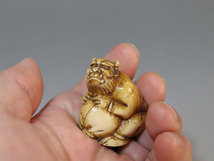 マンモス根付　鬼根付　提物　Netsuke 細密彫刻　東洋彫刻　1_画像7