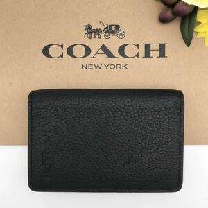 COACH ★大人気★ ビジネス カードケース ブラック BUSINESS CARD CASE 名刺入れ 91308 QB/BK 新品