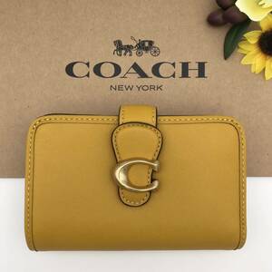 COACH 財布 ★大人気★ タビー ミディアム ウォレット イエロー ゴールド CA193 B4EBV 新品