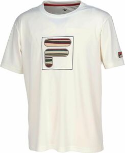 FILA フィラ テニスウェア 半袖Tシャツ ゲームシャツ アップリケTシャツ VM5622 ホワイト(白) メンズM 新品