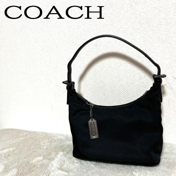 美品COACH コーチハンドバッグトートバッグブラック黒