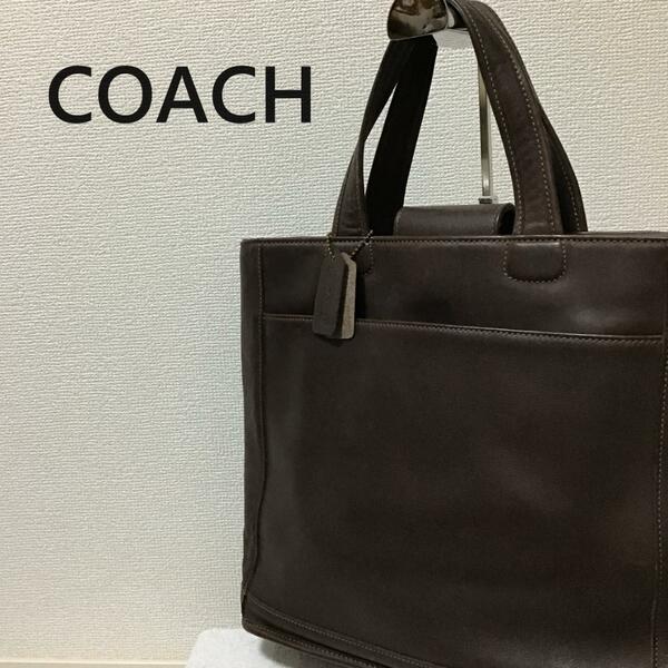 美品Coachコーチハンドバッグトートバッグブラウン茶