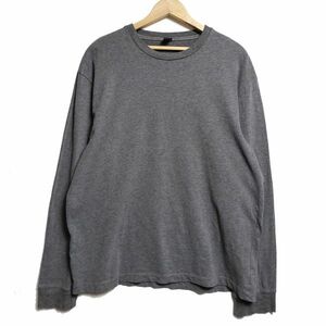 00's ギャップ GAP ロングスリーブ コットン Tシャツ 長袖 (L) 灰杢系 無地 ロンT クルーネック 00年代 旧タグ オールド Y2K 2002年製