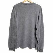 00's ギャップ GAP ロングスリーブ コットン Tシャツ 長袖 (L) 灰杢系 無地 ロンT クルーネック 00年代 旧タグ オールド Y2K 2002年製_画像2