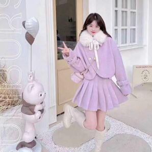 レディースファッション　セーラー服 冬物 3点セット　可愛い　