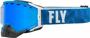 FLY Racing スノーモービル スノー UV ゴーグル ZONE PRO SNOW GOGGLE ブルー/ホワイト 偏光 ブルーミラースモーク レンズ ● 新品未使用