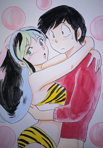 Art hand Auction Urusei Yatsura, die Nacht zusammen, handgezeichnete Illustration, Comics, Anime-Waren, handgezeichnete Illustration