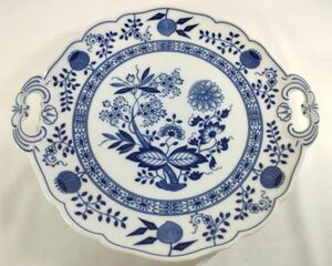  Hutschenreuther голубой кекс oni on plate . ручка есть большая тарелка 29cm HUTSCHENREUTHER* Германия производства посуда кухня [ прекрасный товар ]5049E