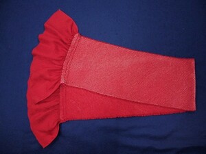 新品　0124　振袖用　正絹総絞り帯揚げ　赤　 レターパックで発送！（代引き不可）
