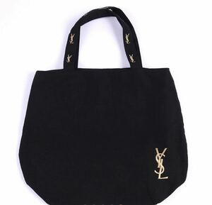 イヴサンローラン YVES SAINT LAURENT ロゴ刺繍　　　トートバッグ　ブラック　ノベルティ　付録