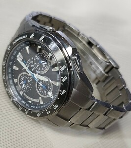 稼働品 CASIO OCEANUS 定価84,000円 電波ソーラー腕時計 OCW-M800 メンズ チタン オシアナス