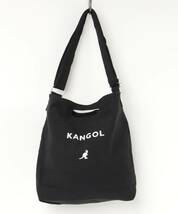 MO/KANGOL 2WAY ロゴプリント ショルダーバッグ ブラック KGSA-BG00050_画像2