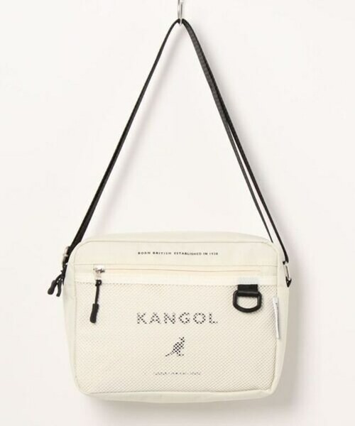 MO/KANGOL (カンゴール) メッシュポケット ショルダーバッグ オフホワイト KGSA-BG00261