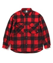 MO/CHUMS(チャムス) Shaggy Check CPO Jacket Lsize Red CH04-1355_画像4
