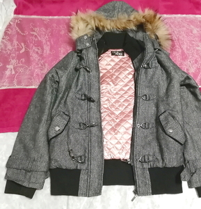 CECIL McBEE Ash gray raccon fur hood coat mantle, CECIL McBEE & women's & coat