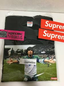 未開封新品 L シュプリーム マラドーナ Supreme Maradona Tee Black ブラック 黒 24SS ステッカー付属