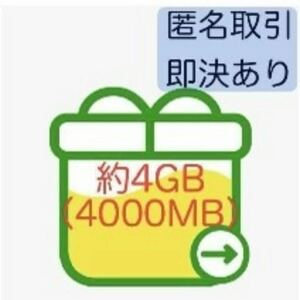 mineo マイネオ パケットギフト 約4GB （4000MB）