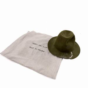 HORISAKI HAT RABBIT FUR FELT ホリサキ プレーンラビットファーボーラーハット 新古品 専用袋付き　KHAKI 定価80000円