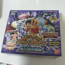 ミラクルバトルカードダス　未開封ブースターボックス１個　ワンピース　魚人島の冒険　one piece_画像1