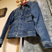 Levi's リーバイス 71507-XX 日本 2nd レプリカ復刻 ビッグE 赤耳セルビッチ 中古加工 デニムジャケット Gジャン 本革パッチ DENIME JACKET_画像9