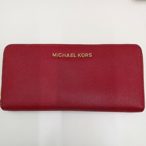 マイケルコース MICHAEL KORS 長財布　レッド　赤　レザー