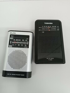 ポケットラジオ　現状品　まとめ　東芝　TY-APR4　ELPA ER-P66F 5200-1