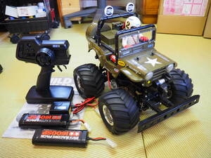 ◎1円から売り切り◎　TAMIYA 1/10 電動RCオフロードカー　ワイルドウイリー２　