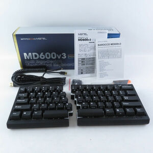 美品 Mistel ミステル BAROCCO Mistel MD600v3 RGB 英語配列 US 左右分離型メカニカルゲーミングキーボード ゲーム eスポーツ HU899