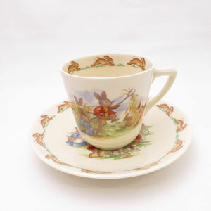  beautiful goods ROYAL DOULTON Royal Doulton BUNNYKINSbani gold z cup & saucer SY8343G