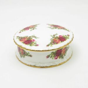 美品 ROYAL ALBERT ロイヤルアルバート オールドカントリーローズ 蓋付小物入れ SY8392D