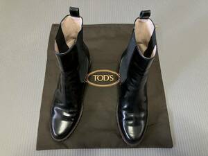 TOD'S トッズ　ブーツ　ポリッシュドレザー　パテント　36 ブラック