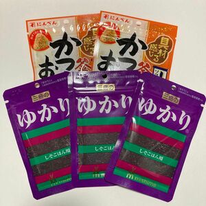 にんべん しっとりソフトふりかけ 釜炊きかつおおかか 40g×2個　三島 ゆかり しそごはん用 22g×3個