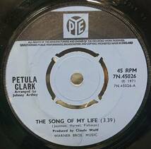 ☆特選☆PETULA CLARK/THE SONG OF MY LIFE'1971UK PYE 7INCH_画像2