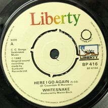 ◎特選◎WHITESNAKE/HERE I GO AGAIN1982'UK LIBERTY7INCH_画像3