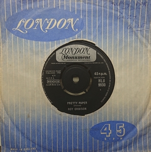 ☆特選☆ROY ORBISON/PRETTY PAPER'1964UK LONDON MONUMENT 7INCH