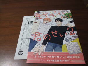 澄谷ゼニコ◎息できないのは君のせい2アニメイト有償特典小冊子＋特典ペーパー