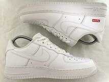 未使用 Supreme シュプリーム Nike ナイキ Air Force 1 Low White CU9225-100 エアフォース ワン ホワイト 白 レザー スニーカー UK9 28cm_画像7