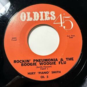 Huey Smith And The Clowns - Rocking Pneumonia And The Boogie Woogie Flu ☆US Re 7″☆パート2はインストのバージョン