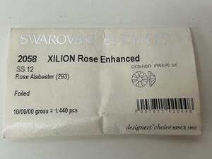 ⑩6◆SWAROVSKI スワロフスキー◆エレメント ELEMENTS クリスタル 2058 XILION Rose Enhanced SS12 Alabaster(293) アクセサリー 未開封