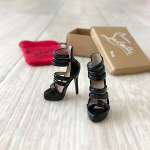  Barbie Christian Louboutin ④ чёрный кукла размер Barbie DOLL кукла миниатюра 1/6 туфли-лодочки обувь обувь высокий каблук FMC и т.п. 