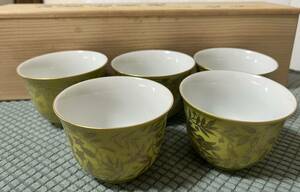 未使用保管品　橘吉 　　 たち吉　お茶のみ茶碗　5客セット