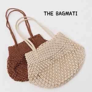 ★美品★ THE BAGMATI バグマティ マクラメバッグ かごバッグ ザバグマティ カゴバッグ