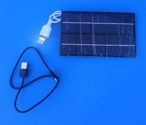  solar panel 5W smartphone * mobile battery charge . size 88mm×142mmUSB for LED lamp * code attached postage nationwide equal Yu-Mail 180 jpy 