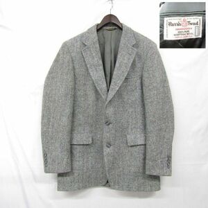 サイズ ？ HammontonPark Harris Tweed ウール ジャケット ブレザー ブレザー グレー系 ハリスツイード 古着 ビンテージ 3F1615